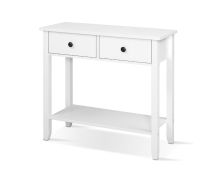 Artiss Console Table 2 Drawers 80CM White Chole