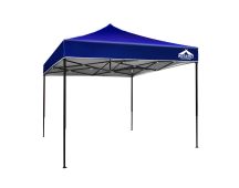 Instahut Gazebo Pop Up Marquee 3x3 Folding Tent Outdoor Camping 500D Oxford Blue