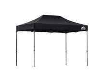 Instahut Gazebo Pop Up Marquee 3x4.5 Folding 500D Wedding Tent Base Pod Black