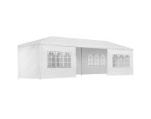 Instahut Gazebo 3x9m Marquee Wedding Party Tent Outdoor Camping Side Wall Canopy 8 Panel White