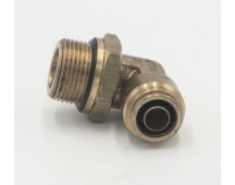 Brass pneumatic male swivel 90 deg elbow abk 12 mm - 16 mm