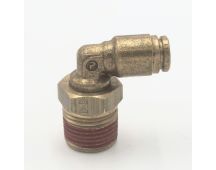 Brass male pneumatic connector 90 deg elbow abk 6 mm-3/8 nptf