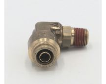 Brass pneumatic male swivel 90 deg elbow 8 mm - 1/8 nptf