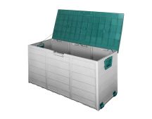 Gardeon Outdoor Storage Box 290L Lockable Organiser Garden Deck Shed Tool Green