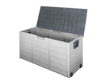 Gardeon Outdoor Storage Box 290L Lockable Organiser Garden Deck Shed Tool Grey