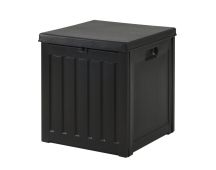 Gardeon Outdoor Storage Box 80L Container Lockable Garden Toy Tool Shed Black