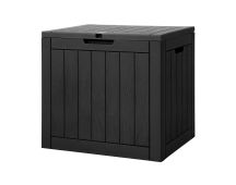 Gardeon Outdoor Storage Box 118L Container Lockable Indoor Garden Toy Tool Shed Black