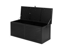 Gardeon Outdoor Storage Box 390L Container Lockable Garden Bench Shed Tools Toy All Black