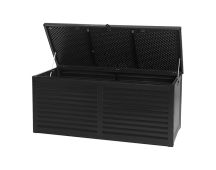 Gardeon Outdoor Storage Box 490L Container Lockable Garden Bench Shed Tools Toy All Black