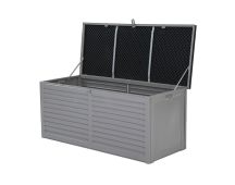 Gardeon Outdoor Storage Box 490L Container Lockable Garden Bench Tools Toy Shed Black