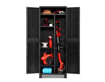 Gardeon Outdoor Storage Cabinet Box 173cm Lockable Cupboard Sheds Garage Adjustable Black