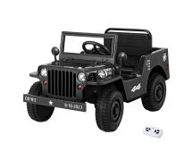 Rigo Kids Electric Ride On Car Jeep Military Off Road Toy Cars Remote 12V Black