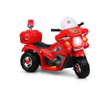 Rigo Kids Electric Ride On Police Motorcycle Motorbike 6V Battery Red