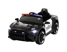 Rigo Kids Ride On Car Electric Patrol Police Cars Battery Powered Toys 12V Black