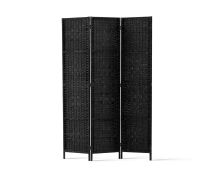 Artiss 3 Panel Room Divider Screen 123x170cm Woven Black