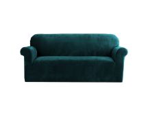 Artiss Sofa Cover Couch Covers 3 Seater Velvet Agate Green