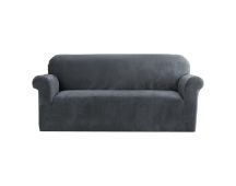 Artiss Sofa Cover Couch Covers 3 Seater Velvet Grey