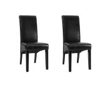 Artiss Dining Chairs Set of 2 Leather Parsons Chair Black