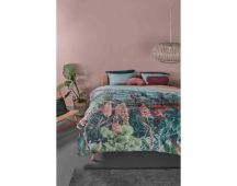 Lupine Cotton Sateen Green Quilt Cover Sets by Bedding House Queen