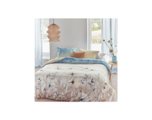 Isabelle Cotton Sateen Light Blue Quilt Cover Sets by Bedding House Queen