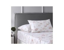 Flower Bunch Cotton Flannelette Pink Sheet Set by Accessorize Single