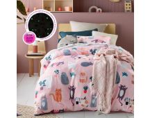 Miaow Glow In The Dark Quilt Cover Sets by Happy Kids Single