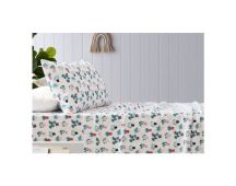 Plant Printed Microfibre Sheet Sets by Happy Kids Single