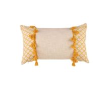 Eleni Ochre Filled Cushion by Accessorize