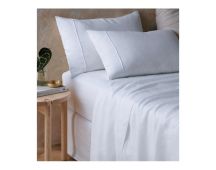 Hemp White Sheet Set by Vintage Design Homeware Queen