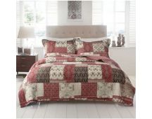 Aberdeen 100% Cotton Quilted 3 pcs Bedspread Coverlet Set King