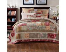 Broadway 100% Cotton Quilted 3 pcs Bedspread Coverlet Set Queen