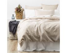 Cavallo Stone Washed 100% Linen Natural European Pillowcase by Renee Taylor