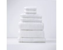 Aireys 650 GSM Zero Twist 7 Piece Snow Bath Towel by Renee Taylor