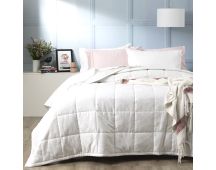 Josephine 500 TC Cotton Jacquard White Comforter Set by Ddecor Home Queen