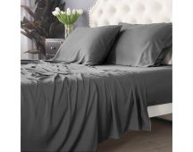 Bamboo Cotton 500 TC Charcoal Sheet Set by Park Avenue Long Single