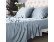 Bamboo Cotton 500 TC Mid Blue Sheet Set by Park Avenue Long Single