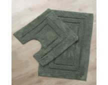 2200 GSM 2 Piece Tufted Sage Bath Mat Set by Renee Taylor