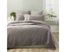 Attwood Vintage Stone Washed Cotton Quilted Charcoal Coverlet Set by Renee Taylor Queen/King