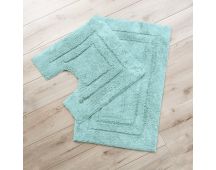 2200 GSM 2 Piece Tufted Aqua Bath Mat Set by Renee Taylor