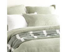 Elegance Waffle Cotton Jacquard Moss European Pillowcase by Renee Taylor