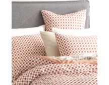 300 TC Chessboard Cotton Reversible Cedar European Pillowcase by Renee Taylor