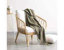 Juniper Lygon Wool Acrylic Throw by Cloud Linen