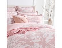 Palm Tree Jacquard Clay Quilt Cover Set by Renee Taylor Queen