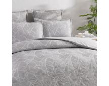 Bengali Jacquard Silver Quilt Cover Set by Renee Taylor Queen