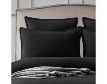 Chevron Jacquard Black Quilt Cover Set by Renee Taylor King