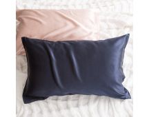 100% Mulberry Silk Navy Standard Pillowcase by Renee Taylor