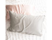 100% Mulberry Silk Silver Standard Pillowcase by Renee Taylor