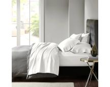 600 TC Egyptian Cotton Sateen White Sheet Set Deep Queen by Park Avenue