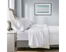 700 TC Tencel Lyocell Fibre & Cotton White Deep Queen Sheet Set by Renee Taylor