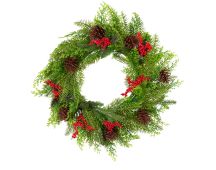 Santa's Helper Pine Cone Christmas Wreath Decor Xmas 50CM